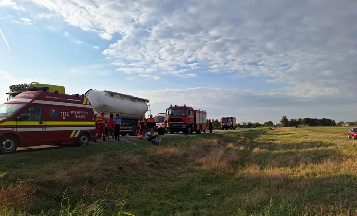 Accident cu patru răniți la Amara FOTO ISU Ialomița