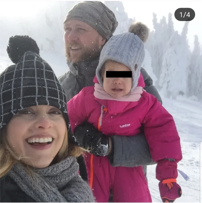 Simona Gherghe, Răzvan Săndulescu și Ana Georgia se bucură de zăpada de la muntefoto: Instagram