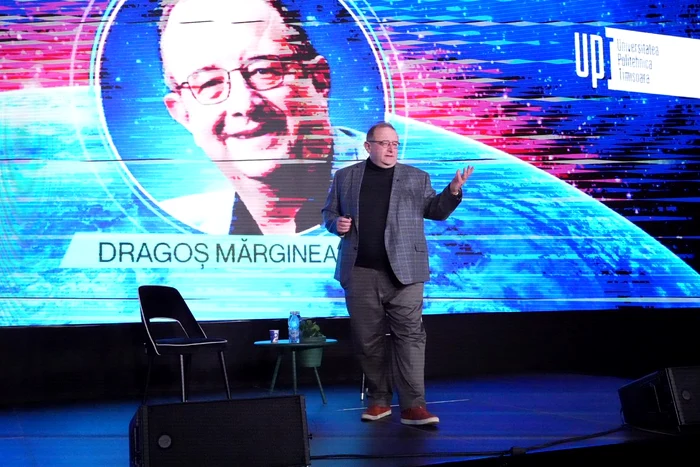 Dragoș Mărgineanțu la Tech Talks 2023 de la Timișoara FOTO UPT