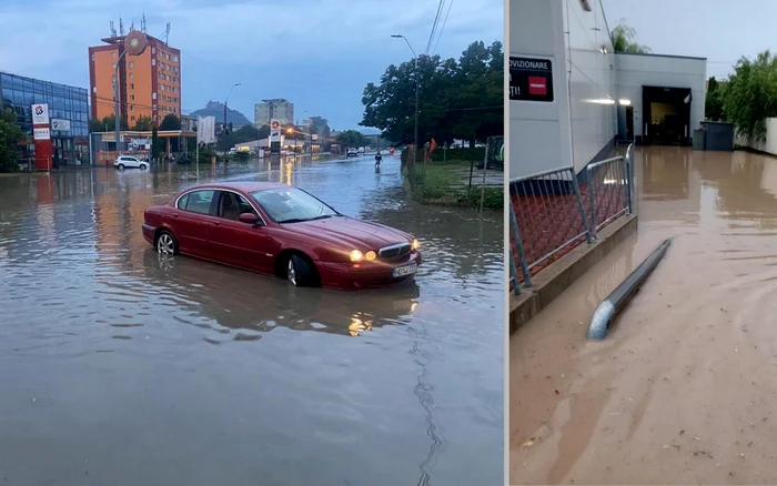 Inundații în Deva. Foto: ISU Hunedoara