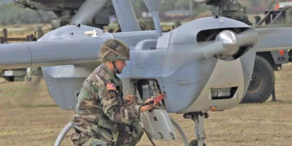 Dronă americană, de supraveghere, folosită în timpul  intervenţiilor aliate din Balcani 