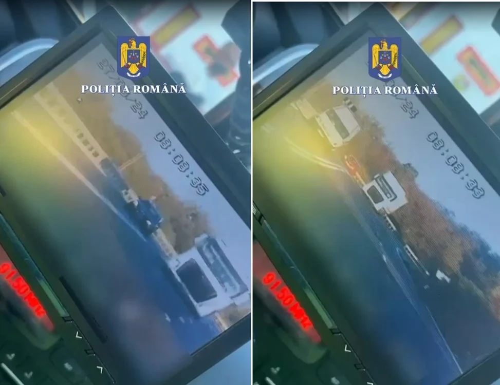 Șofer turc rămas fără permis după o depășire pe DN7 în Vâlcea Colaj capturi video
