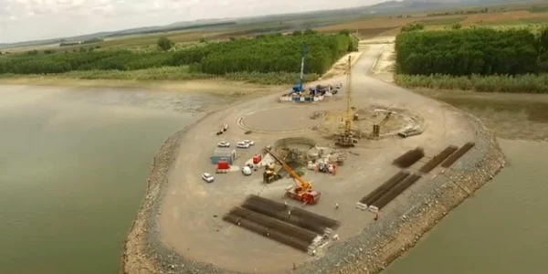 Podul suspendat peste Dunăre Captură video