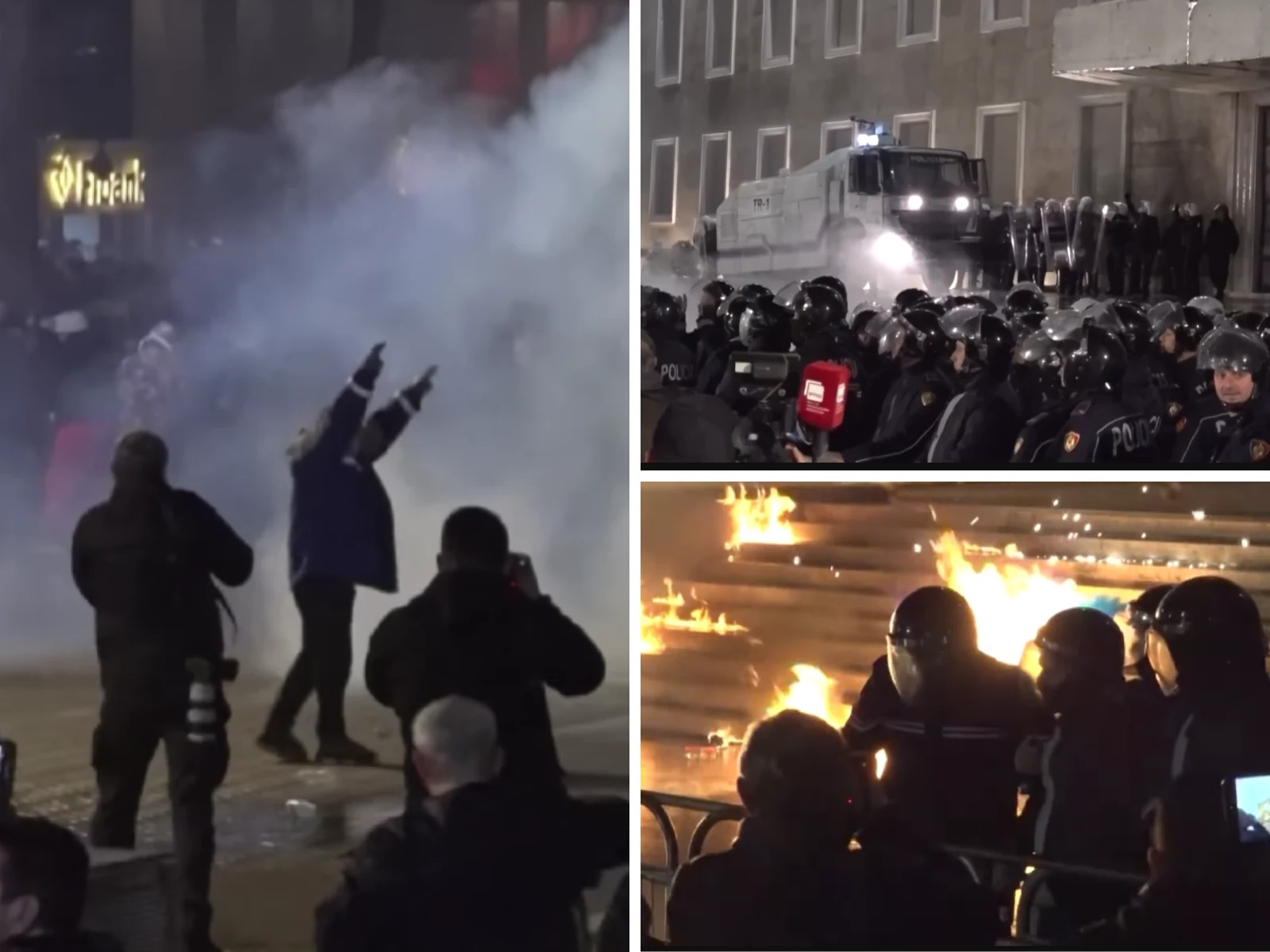 Violențe la un protest anti-guvernamental în Albania: 25 de arestări și 11 polițiști răniți. Manifestanții au folosit cocteiluri Molotov