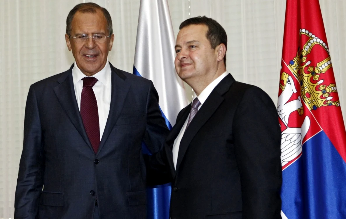 ivica Dacic împreună cu Sergei Lavrov, ministrul de Externe al Rusiei/ Foto: EPa