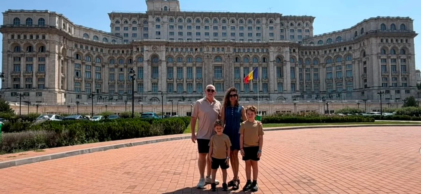 Milionarul Bradford Hill, la Palatul Parlamentului foto: arhivă personală 