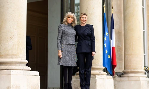Brigitte Macron si Olena Zelenska la Palatul Elysee Instagram (1) jpg