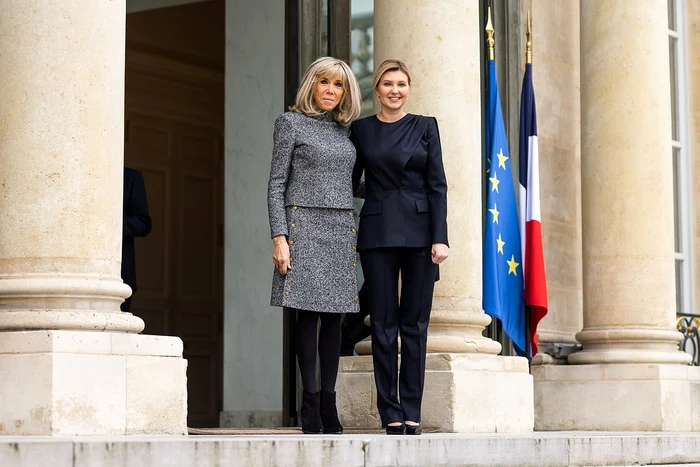 Brigitte Macron si Olena Zelenska la Palatul Elysee Instagram (1) jpg