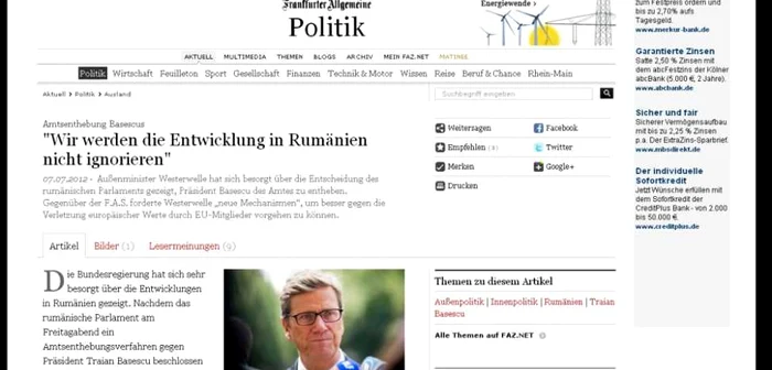 Oficiali germane au îndoieli serioase cu privire la legitimitatea măsurilor adoptate de Guvernul Ponta