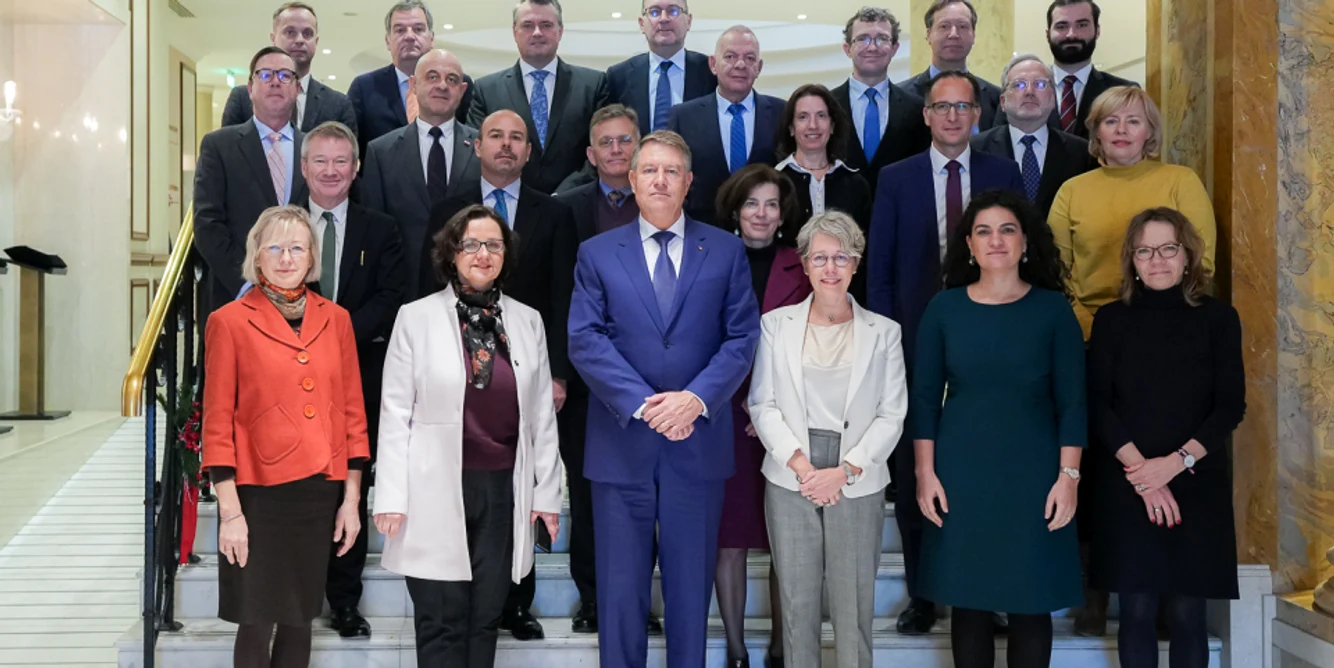 Klaus Iohannis și ambasadorii statelor membre UE FOTO Administrația Prezidențială 