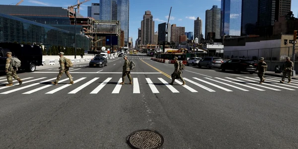 Garda Naţională din New York  martie 2020 FOTO EPA-EFE