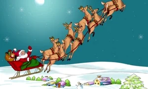 Moş Crăciun şi sania lui fermecată jpeg