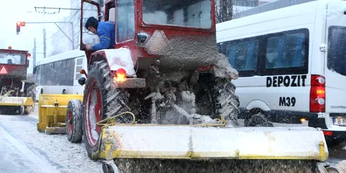 Deszăpezire pe bulevardul Brăilei