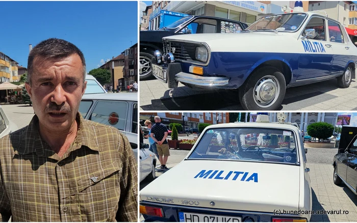 Viorel Matieș și mașina sa de epocă. Foto: Daniel Guță. ADEVĂRUL