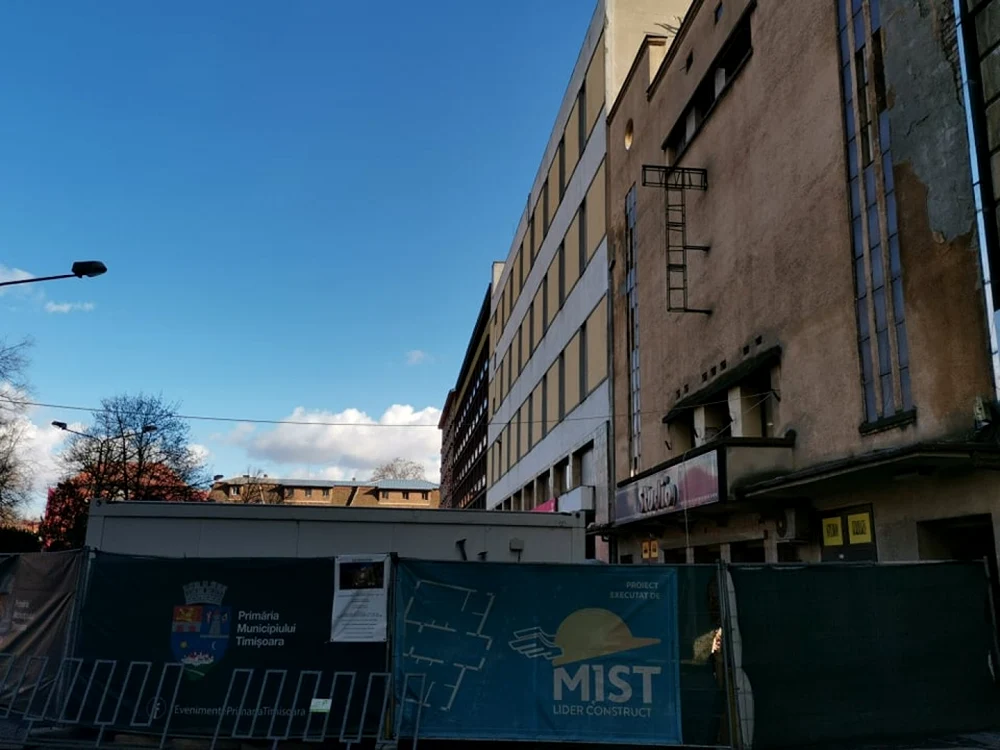 Şantierul cinematografului Studio din Timişoara FOTO Ş.Both