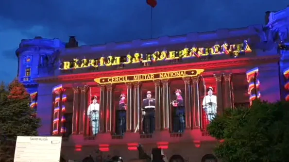 Ziua Eroilor 2021: Proiecții VIDEO pe fațada Palatului Cercul Militar Național și pe fațada Palatului Parlamentului jpeg