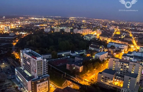 Timişoara noaptea FOTO eyeinthesky.ro