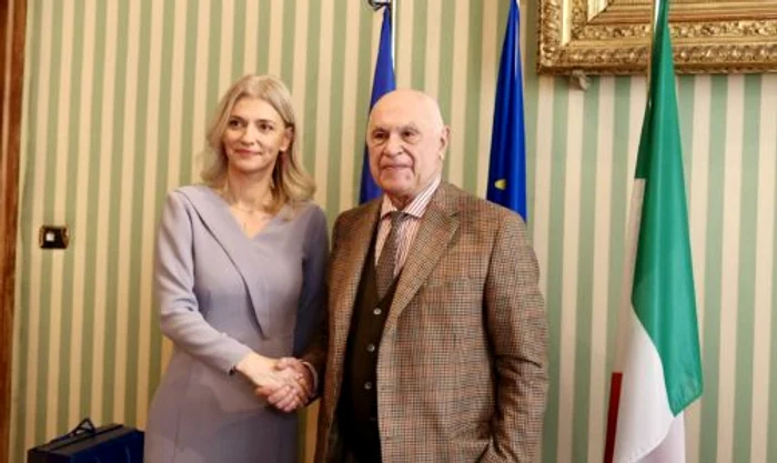 Ministra justiției, Alina-Ștefania Gorghiu, și omologul italian, Carlo Nordio Foto: MJ