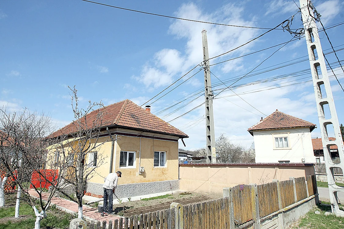 Corneliu Pârsan  e fericit că în  sfârşit a scăpat de  berzele de pe stâlpul  de lângă casă