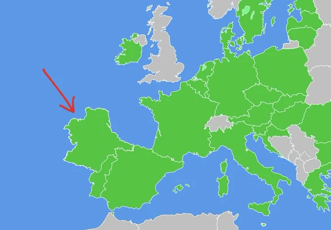 Hartă editată a Europei / Foto: Twitter