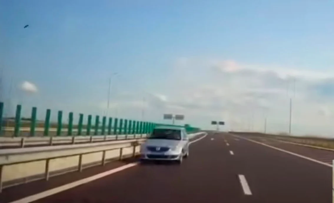 Bărbatul filmat pe contrasens a rămas fără permis/ sursa Tiktok