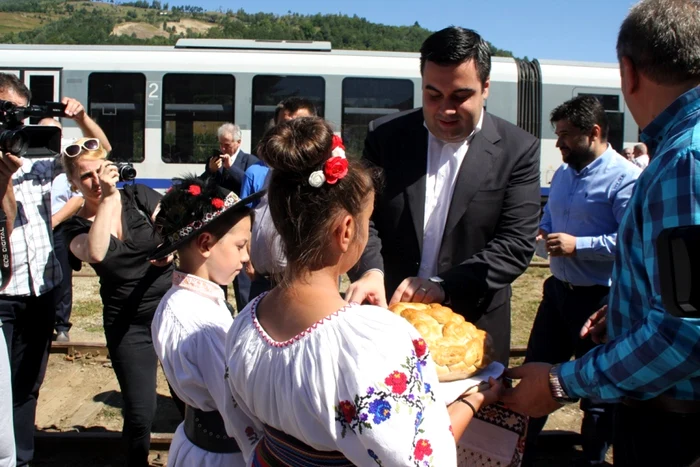 razvan cuc la inaugurarea sagetii albastre bistrita 