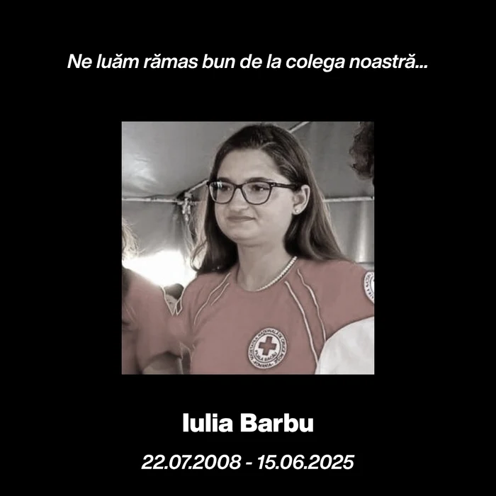 Iulia Barbu era voluntar la Crucea Roșie Foto: Facebook Crucea Roșie-Subfiliala Comănești