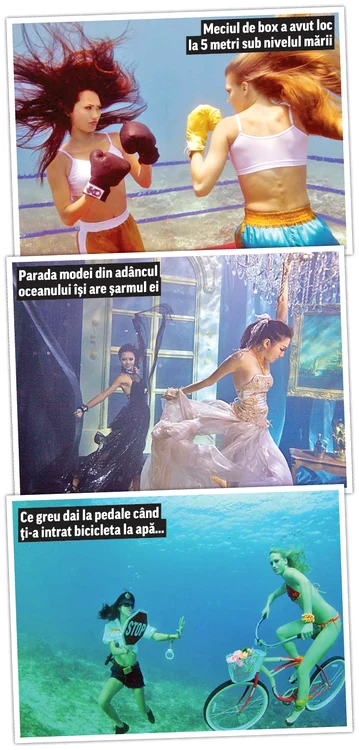 Ăsta da spectacol marin: două sirene pugiliste îşi dau pumni cu încetinitorulFotografii: Profimedia