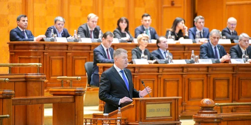 Klaus Iohannis in Parlament FOTO Presidency.ro