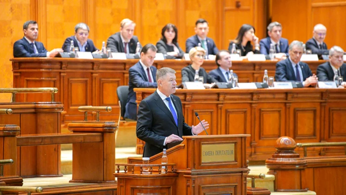 Klaus Iohannis in Parlament FOTO Presidency.ro