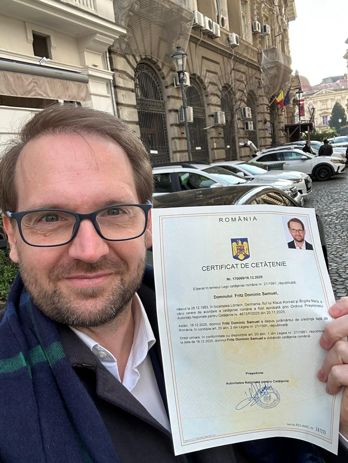 Dominic Fritz a depus jurământul de credință față de țară. „Mulţumesc, România, pentru braţele tale deschise”