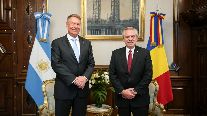 Iohannis, alături de președintele din Republica Argentina FOTO: Presidency