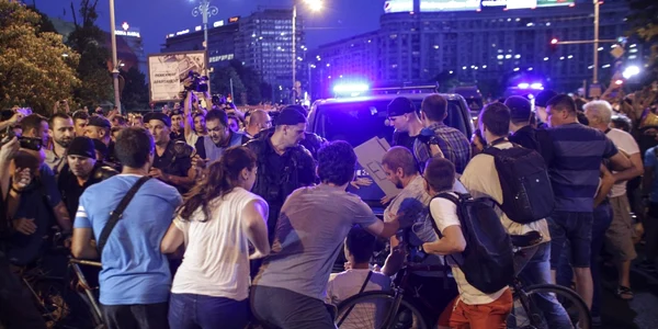 Protest în Piaţa Victoriei FOTO Inquam Photos/Octav Ganea