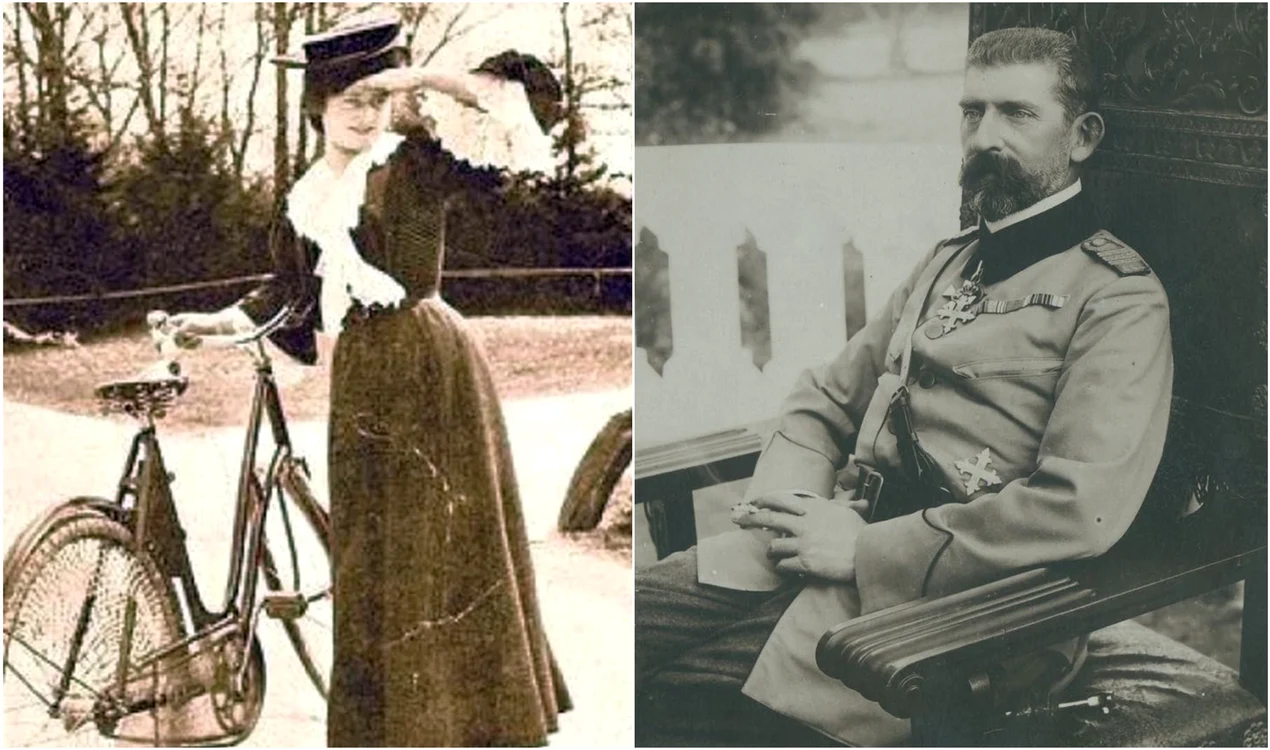 Mița Biciclista și Regele Ferdinand   Academia Română, Casa Regală jpg