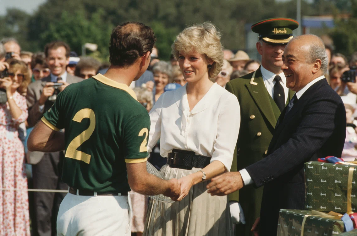 Prințesa Diana cu Mohamed Al Fayed și Prințul Charles foto Getty