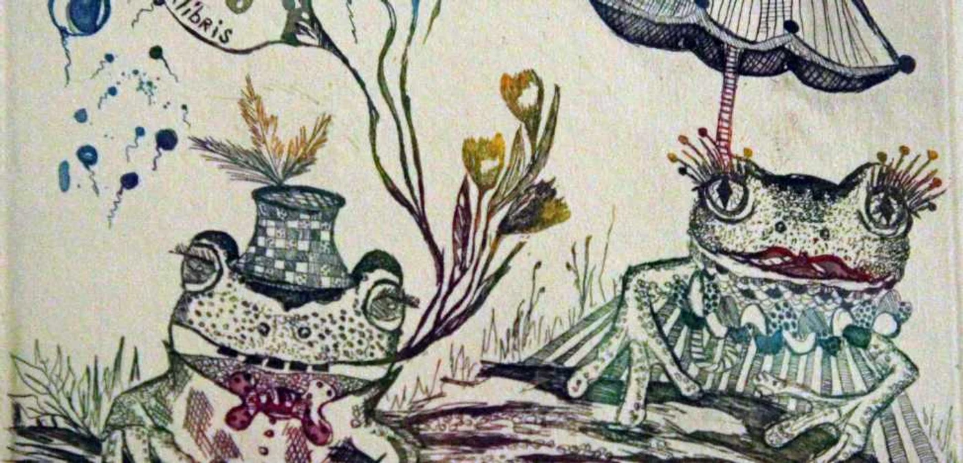 „Exlibris“ este una dintre gravurile semnate de tânără