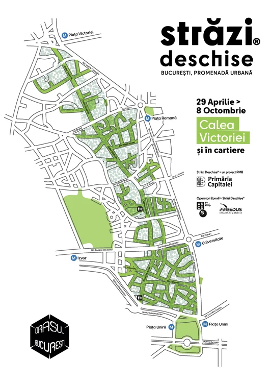 Un nou sezon de „Străzi deschise”, începând din weekendul 29-30 aprilie, pe Calea Victoriei