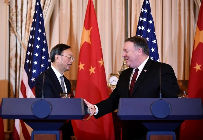 Yang Jiechi şi Mike Pompeo FOTO AFP