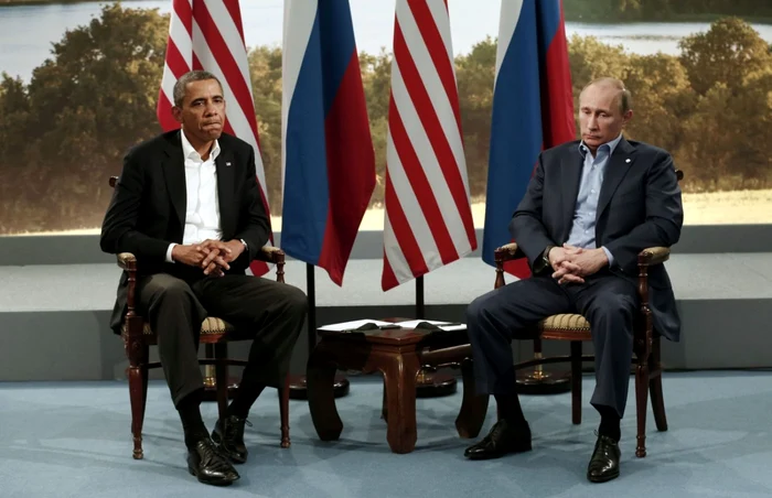 Preşedintele SUA, Barack Obama, alături de liderul de la Kremlin, Vladimir Putin FOTO Reuters