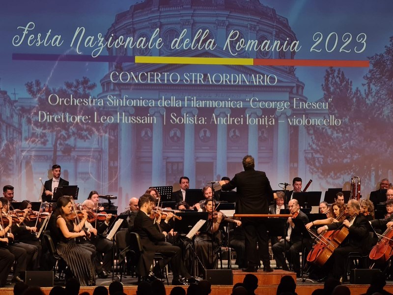 Două embleme culturale naționale - Ateneul Român și Filarmonica George Enescu - sărbătorite la Roma cu ocazia Zilei Naționale a României