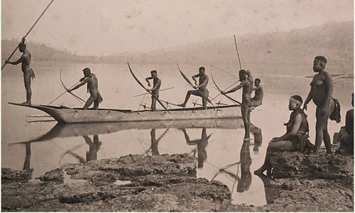Andaman tribals fishing (c 1870) jpg