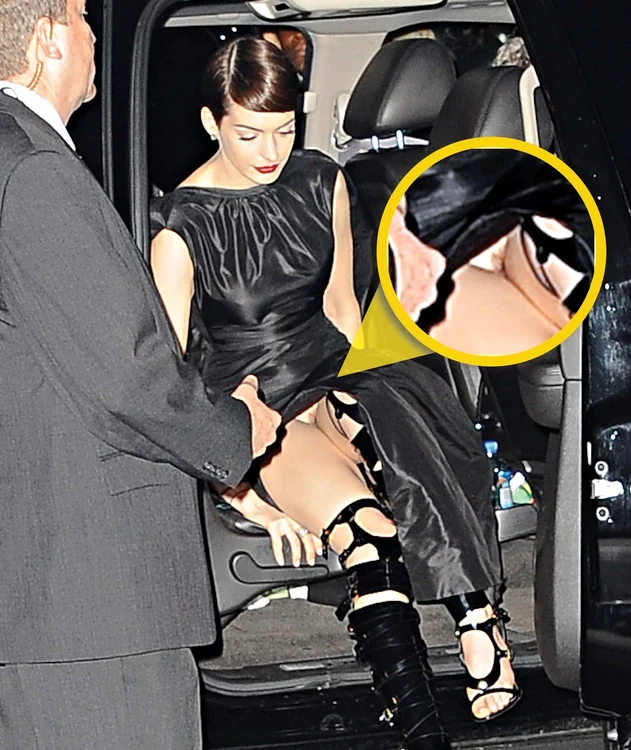 Anne Hathaway fără chiloţei. (Foto: SplashNews)