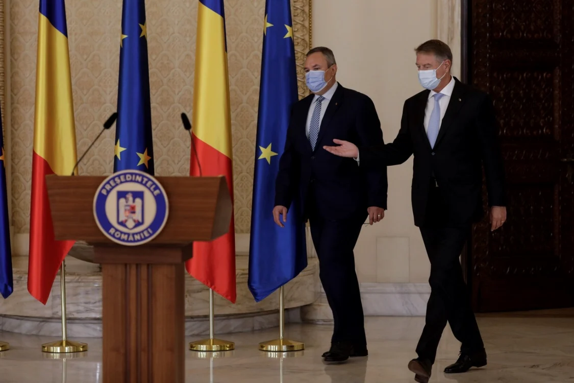 Premierul Nicolae Ciucă şi preşedintele Klaus Iohannis FOTO Inquam Photos / George Calin