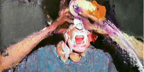 „Pie Fight Study“ de Adrian Ghenie, pictură în ulei vândută cu 52.764 de euro la casa de licitaţii Tajan din Paris