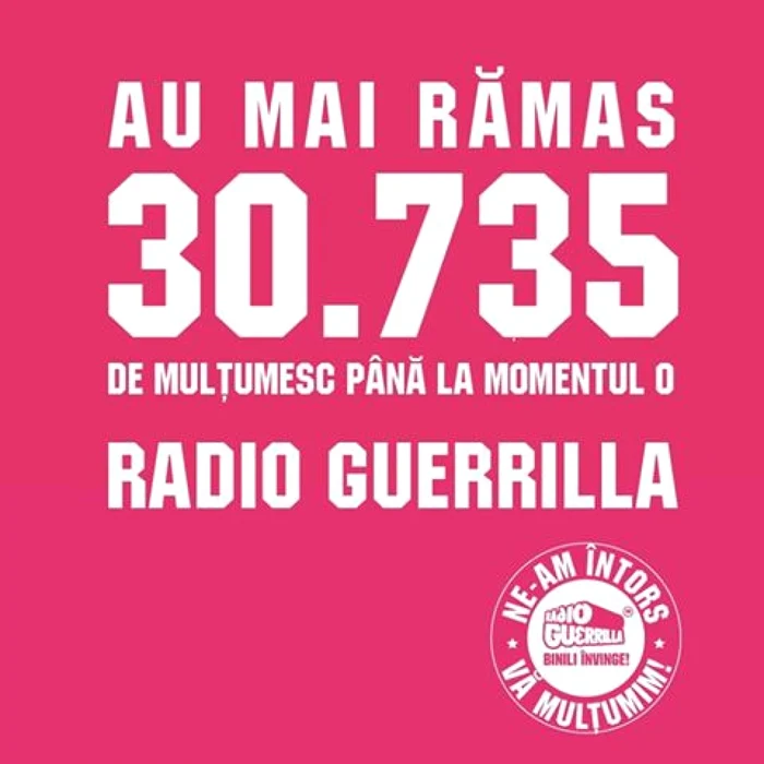 Radio Guerrila şi-a reluat emisia chiar pe frecvenţa originală, 94,8 MHz FOTO Radio Guerrilla