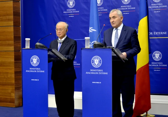 Directorul general al AIEA Yukiya Amano, primit de ministrul Afacerilor Externe Lazăr Comănescu FOTO MAE