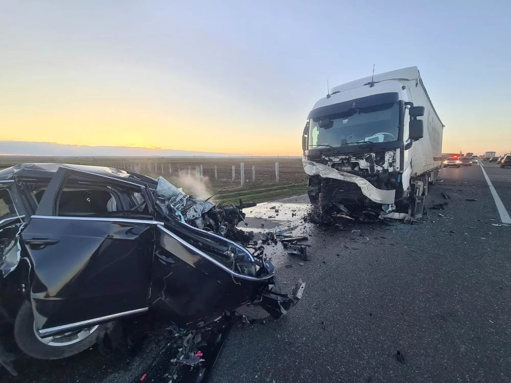 Șoferul autoturismului a murit FOTO: IPJ Vrancea