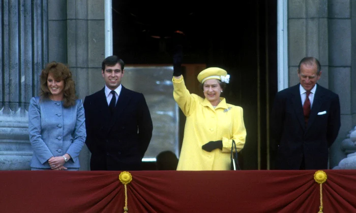 Sarah Ferguson, Prințul Andrew, Regina Elisabeta și Prințul Philip, Profimedia jpg