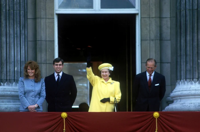 Sarah Ferguson, Prințul Andrew, Regina Elisabeta și Prințul Philip, Profimedia jpg