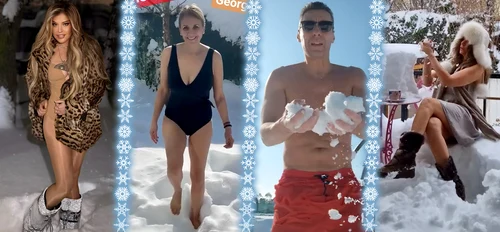 Loredana Groza, Anca Alexandrescu, Mircea Badea și Anna Lesko s-au filmat și pozat în nămeți